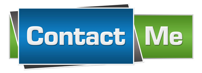 Contact Me Green Blue Horizontal 