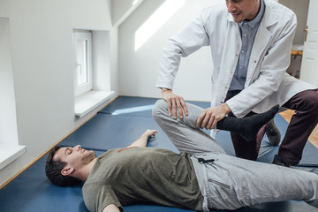 Man Stretching His Leg