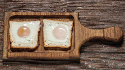 omelette on a wooden board