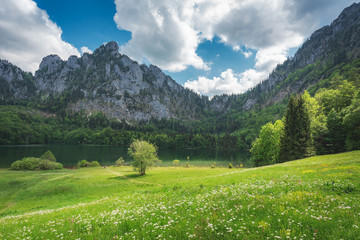 View of Mountains in Austria Salzkammergut