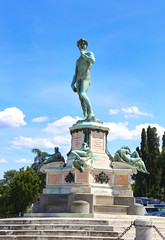 Fototapeta premium David statue at Piazzale Michelangelo / Michelangelo Square Florence city Tuscany Italy