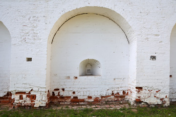 Fototapeta na wymiar Wall of the ancient monastery
