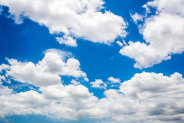 Blue sky with clouds background.Sky daylight. Natural sky composition. Element of design.