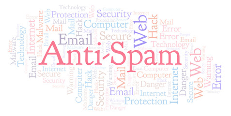 Fototapeta premium Anti-Spam word cloud.