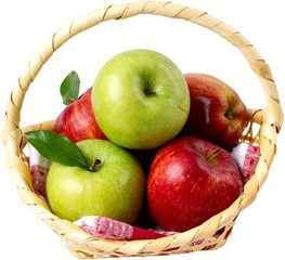 Apples in a fruit basket