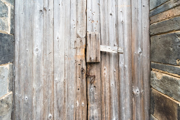 old wooden door closeup