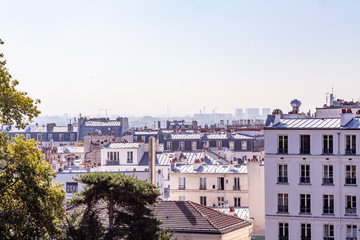 Paris city rooftops