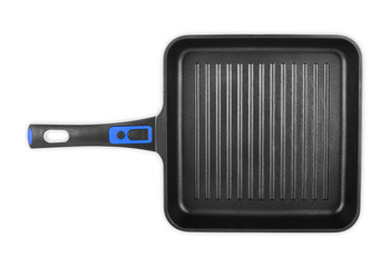 Grill pan isolated on white background