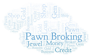 Fototapeta premium Pawn Broking word cloud.