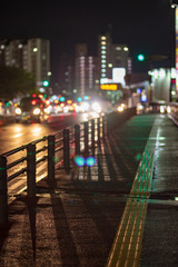 Obraz premium 夜の歩道