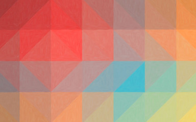 Abstract illustration of red blue and yellow Oil Pastel background, digitally generated.