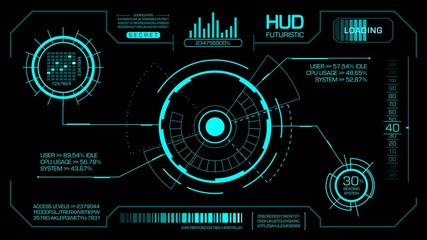 Head up display futuristic. Image vector.
