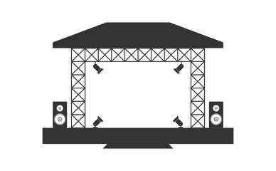 Stage concert, theater icon 