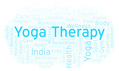 Obraz premium Yoga Therapy word cloud.