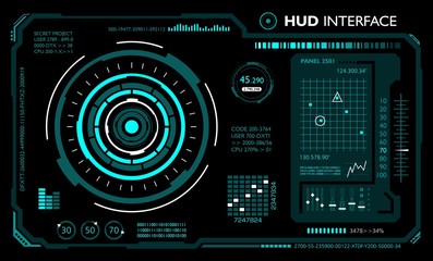 Futuristic panel. HUD interface. Vector illustration.