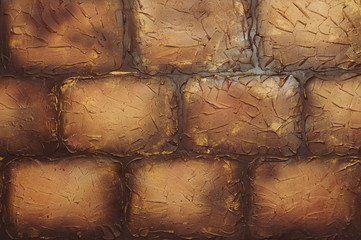 Repair, the design of the premises artistic multi-colored putty on the wall. Brown and vintage...