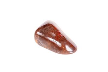 Macro mineral stone jasper on a white background