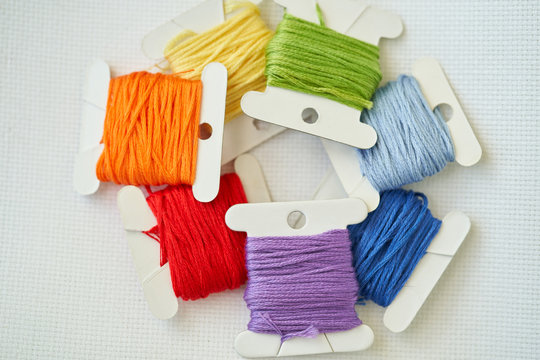 Aida And Colorful Threads