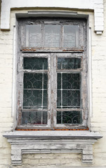 old white house window