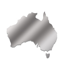 3 d map of Australia with a metal gradient