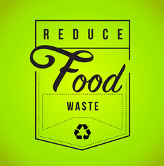 Reduce Food Waste Modern stamp message design