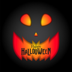 scary mask for halloween. Trick or treat party. poster and banner template.