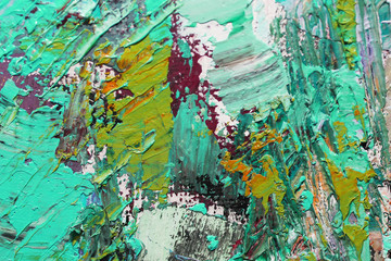 Artists oil paints multicolored closeup abstract background