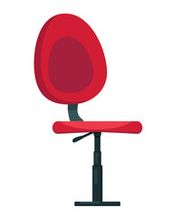 Vector illustration of red office chair isolated