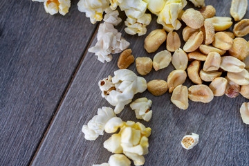 Fototapeta na wymiar Nigerian Groundnuts and Popcorn - a popular snack