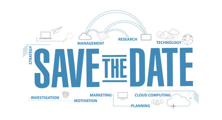 Save the date diagram plan concept