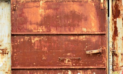 rusty metal door gate texture.