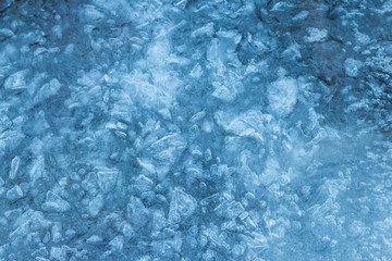 Texture of the ice surface. Winter background