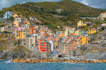 Riomaggiore, cinque terre, village on the sea, UNESCO heristage