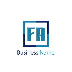 Obraz premium Initial Letter FA Logo Template Design
