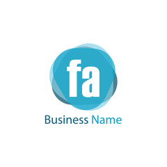 Initial Letter FA Logo Template Design