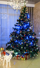 christmas tree and gifts