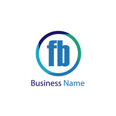 Initial Letter FB Logo Template Design