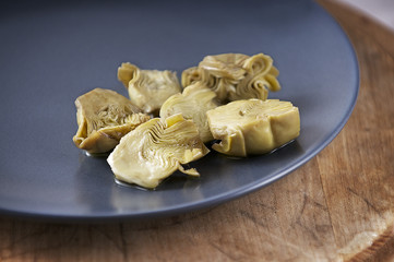Italian artichokes in a plate