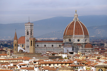 Fototapeta na wymiar Vedute di Firenze da piazzale Michelangelo