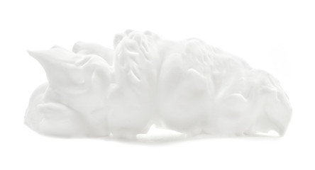 Obraz premium Form of light white cream.