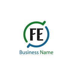 Initial Letter FE Logo Template Design