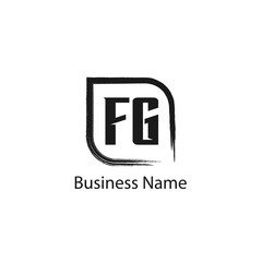 Initial Letter FG Logo Template Design