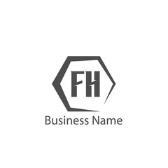 Initial Letter FH Logo Template Design
