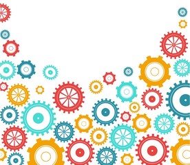 gears bright background . Innovation, ideas and ingenuity. science and inventions.