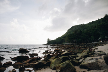 Fototapeta na wymiar Rocks in the beach