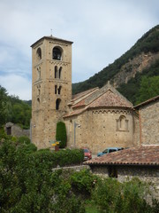iglesia de Beget. Pueblo bonito de Girona, Cataluña, España