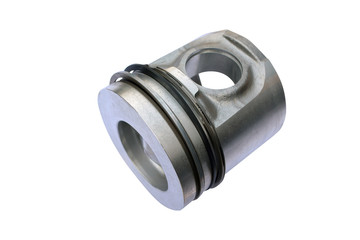 automobile part piston isolated on a white background