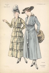 Fototapeta na wymiar Gravure Le Journal des Demoiselles de 1915 N°5331
