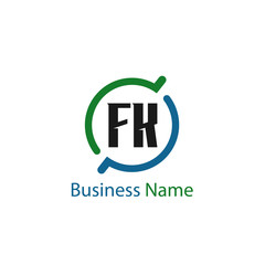 Initial Letter FK Logo Template Design