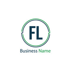 Initial Letter FL Logo Template Design